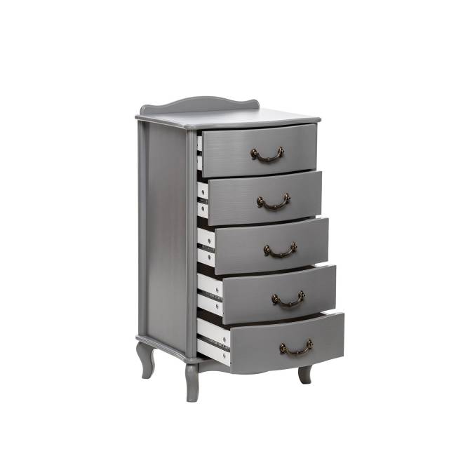 Комод Leset "Джульетта" узкий (5 ящ.) Серый ясень Комод Leset "Джульетта" узкий (5 ящ.) Серый ясень