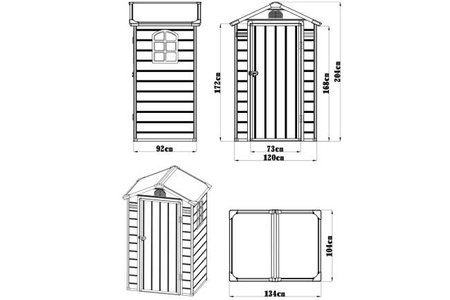 Сарай пластиковый Black Fox Modernist A 1,4м2 Сарай пластиковый Black Fox Modernist A 1,4м2