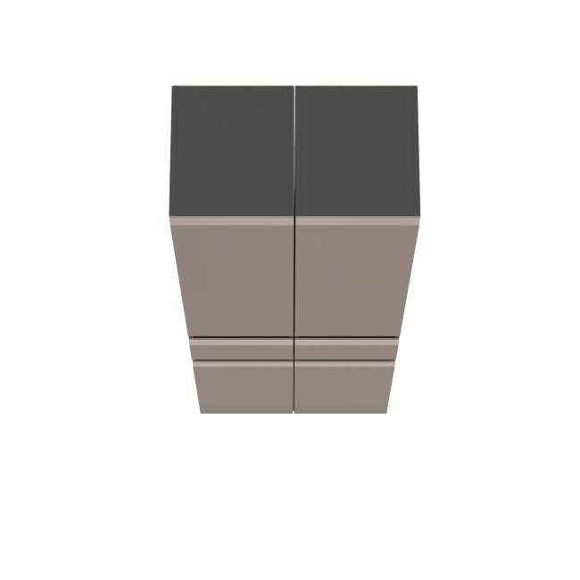 Два пенала с выдвижным ящиком Сидней цвет антрацит/МДФ веллюто капучино Два пенала с выдвижным ящиком Сидней цвет антрацит/МДФ веллюто капучино