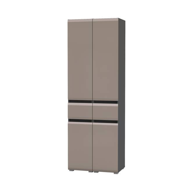 Два пенала с выдвижным ящиком Сидней цвет антрацит/МДФ веллюто капучино Два пенала с выдвижным ящиком Сидней цвет антрацит/МДФ веллюто капучино