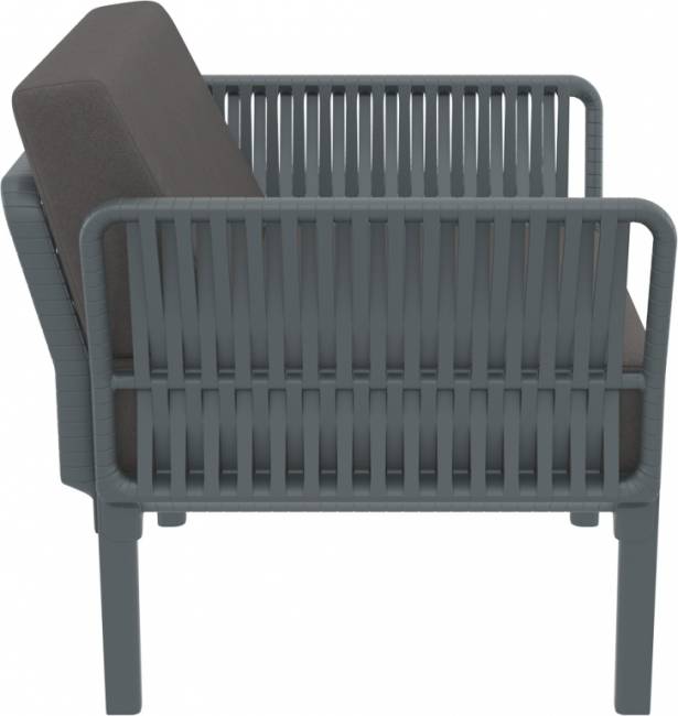 Комплект пластиковой мебели Portofino Lounge темно-серый, темно-серый Комплект пластиковой мебели Portofino Lounge темно-серый, темно-серый