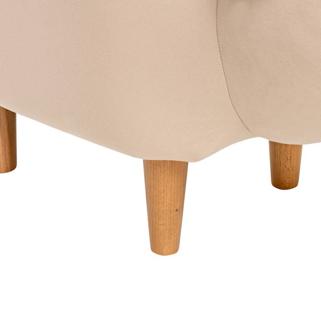 Пуф Leset Оленёнок V18 бежевый, компаньон Milos 02 белый Бук