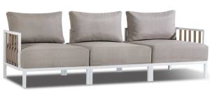 Диван модульный Slim Stripe белый, бежевый 2220х740х687 мм