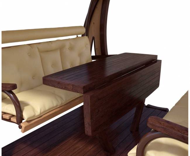 Качели садовые "Валенсия Х2" Премиум (лиственница)