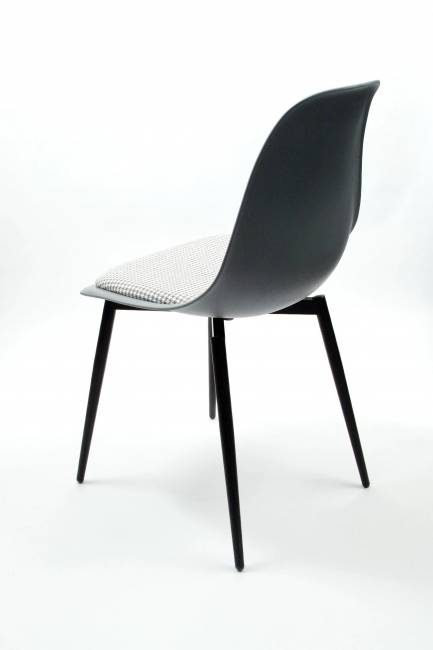 Стул Туссе чёрный /серый, серый ГЛ