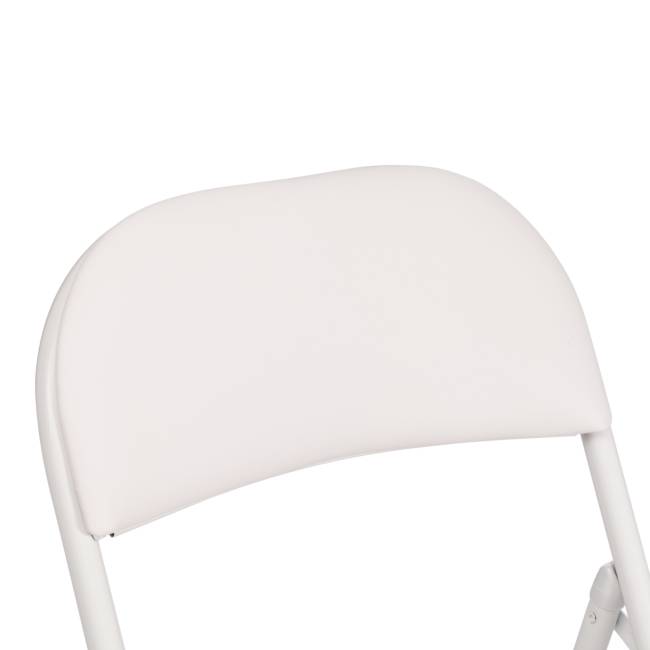 Стул складной FOLDER (mod. 3022G) / 1 шт. в упаковке каркас: металл, сиденье/спинка: экокожа, 46.5 х 47.5 х 79 см, white (белый) / white (белый) белый каркас: металл, сиденье/спинка: экокожа