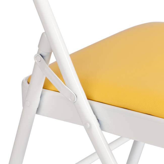 Стул складной FOLDER (mod. 3022G) / 1 шт. в упаковке каркас: металл, сиденье/спинка: экокожа, 46.5 х 47.5 х 79 см, yellow (желтый) / white (белый) желтый, белый каркас: металл, сиденье/спинка: экокожа Стул складной FOLDER (mod. 3022G) / 1 шт. в упаковке каркас: металл, сиденье/спинка: экокожа, 46.5 х 47.5 х 79 см, yellow (желтый) / white (белый) желтый, белый каркас: металл, сиденье/спинка: экокожа