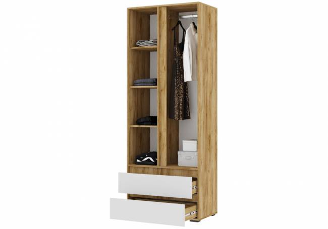 Элла ШК 01 белый / дуб крафт золото