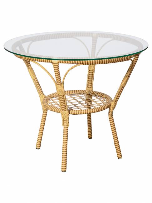 Стол Bali (Бали) из искусственного ротанга, слоновая кость