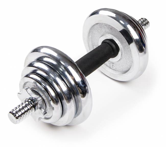 Набор гантелей хромированных AMETIST в чемодане 20 кг