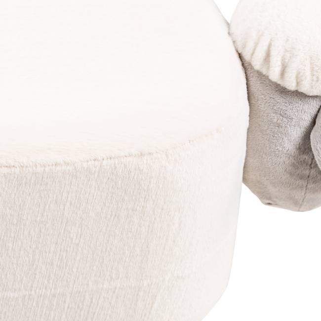 Пуф Leset Lamb COMBI Молочный, компаньон серый Бук