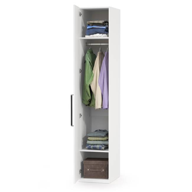 Шкаф-пенал Валенсия 13.207 цвет белый шагрень