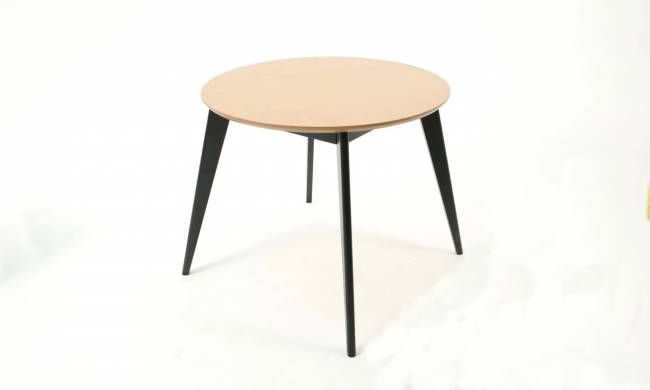 Стол Сканди К 90 чёрное дерево/натур