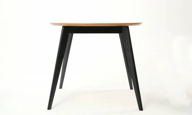 Стол Сканди К 90 чёрное дерево/натур