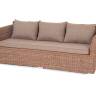 "Капучино" диван из искусственного ротанга трехместный, цвет коричневый