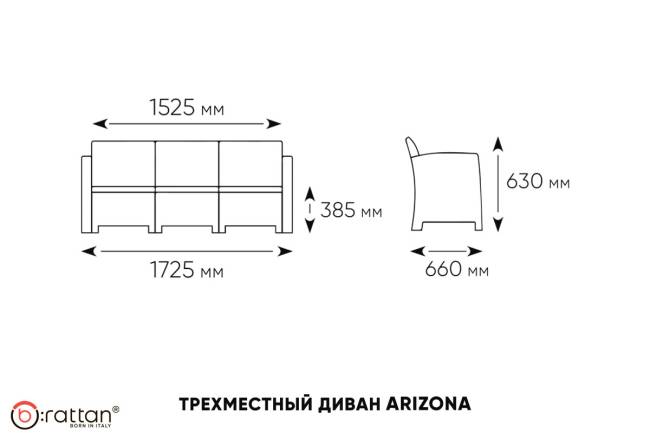 Комплект мебели АРИЗОНА Сет Макс / ARIZONA Set Max, антрацит (на 5 персон) Комплект мебели АРИЗОНА Сет Макс / ARIZONA Set Max, антрацит (на 5 персон)