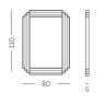 Зеркало пластиковое Cordiale Mirror M Standard 800х50х1100 мм Зеркало пластиковое Cordiale Mirror M Standard 800х50х1100 мм