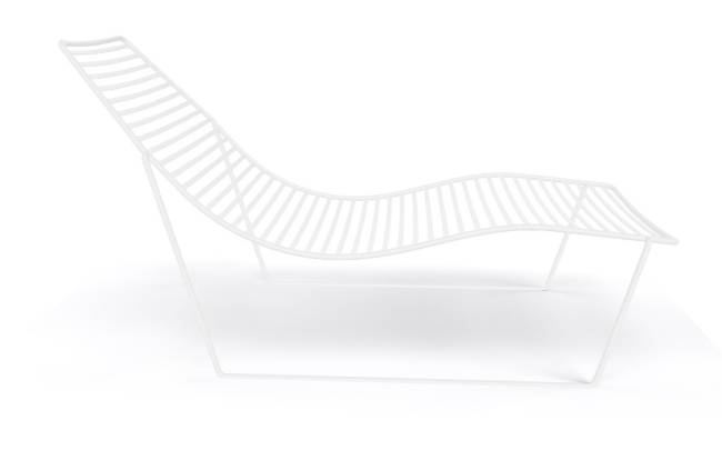 Шезлонг-лежак металлический Link Lounge белый 1530х710х820 мм Шезлонг-лежак металлический Link Lounge белый 1530х710х820 мм