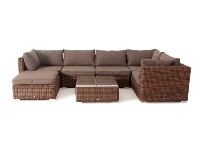 "Лунго" модуль диванный прямой с подушками, цвет коричневый "Лунго" модуль диванный прямой с подушками, цвет коричневый