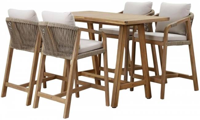 Комплект барной мебели Rimini натуральный, бежевый