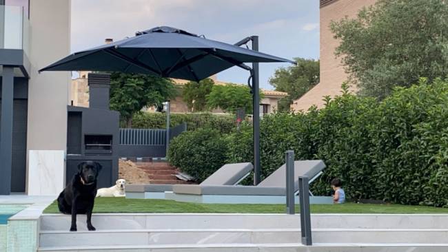 Зонт профессиональный 2.9х2.9 м Astro Carbon черный 2900х2900 мм