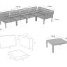 Комплект пластиковой мебели Portofino Lounge Corner темно-серый, темно-серый Комплект пластиковой мебели Portofino Lounge Corner темно-серый, темно-серый