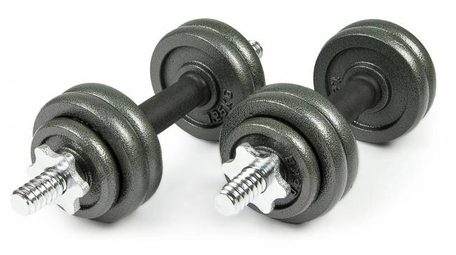 Набор металлических гантелей в чемодане "ATLAS SPORT", 15кг Набор металлических гантелей в чемодане "ATLAS SPORT", 15кг