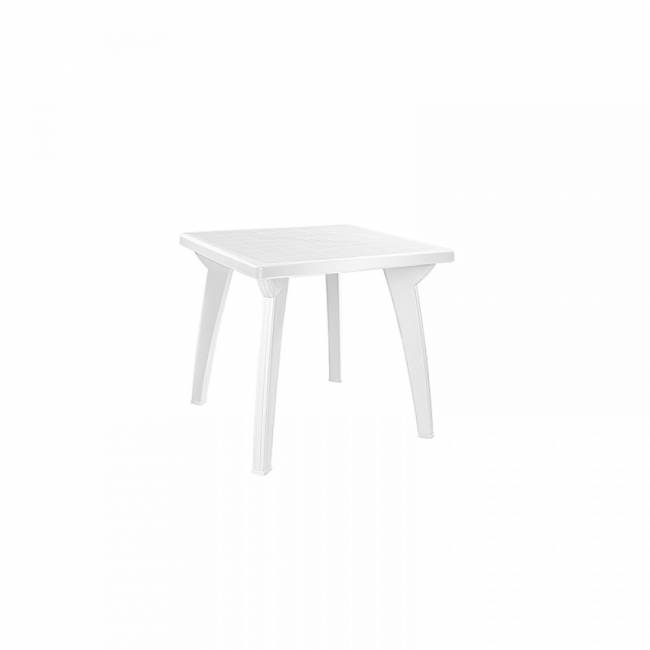 Стол пластиковый Луна квадратный, белый