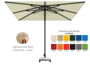Зонт профессиональный 2х2 м Avocado Clips 2000х2000 мм