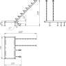 Каркас к лестнице ЛЕС-06 универсальной (поворот 180 градусов) 2122 проем 1800-2600, Белый