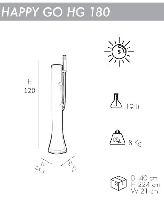 Душ солнечный для ног Happy Go HG 180 245х230х1200 мм Душ солнечный для ног Happy Go HG 180 245х230х1200 мм