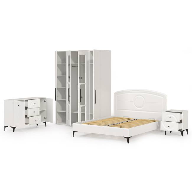 Валенсия Спальня № 31 цвет белый шагрень Валенсия Спальня № 31 цвет белый шагрень