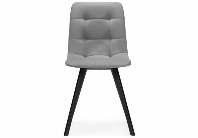 Обеденная группа Эделин светло-серый / бетон / черный матовый