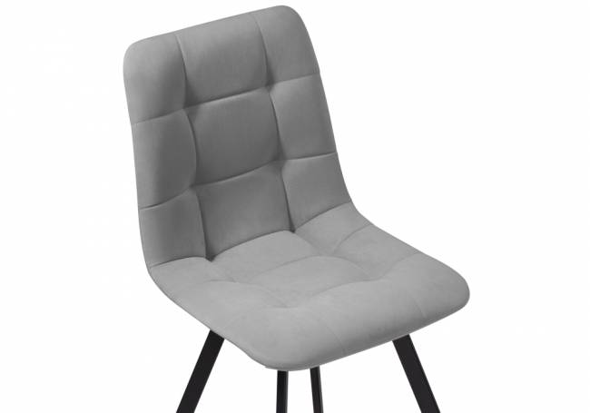 Обеденная группа Эделин светло-серый / бетон / черный матовый