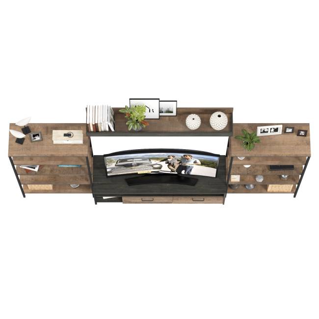 Стенка для гостиной Трувор № 111 цвет дуб гранж песочный/интра Стенка для гостиной Трувор № 111 цвет дуб гранж песочный/интра