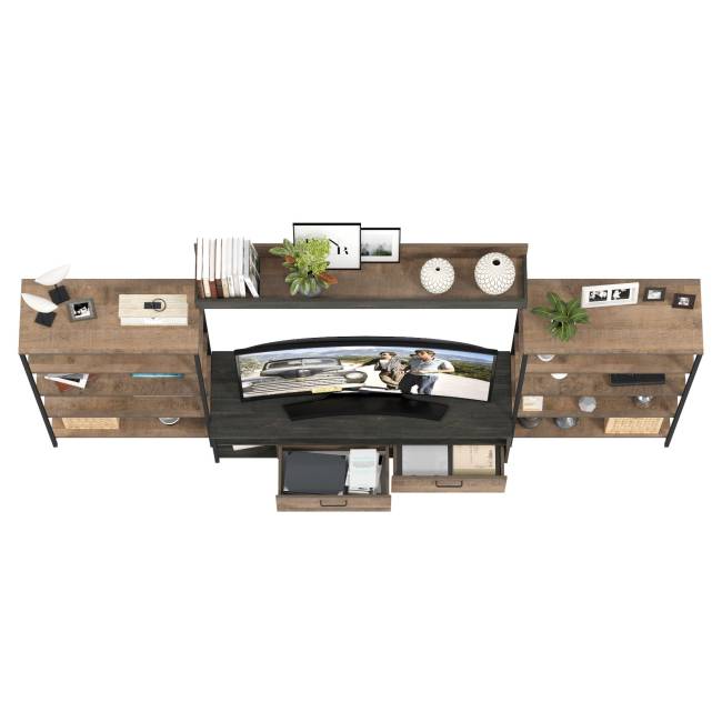 Стенка для гостиной Трувор № 111 цвет дуб гранж песочный/интра Стенка для гостиной Трувор № 111 цвет дуб гранж песочный/интра