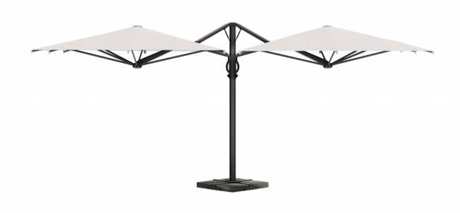 Зонт профессиональный двухкупольный 2.9х6 м Galaxia Dual V Carbon антрацит, слоновая кость 2900х6000 мм Зонт профессиональный двухкупольный 2.9х6 м Galaxia Dual V Carbon антрацит, слоновая кость 2900х6000 мм