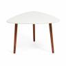 Стол журнальный TROYA МДФ/дерево, 70*73*48 см, Белый (ножки орех) Белый (ножки орех) МДФ/дерево