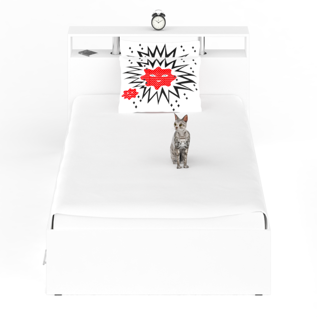 Кровать с ящиками Камелия 1200 цвет белый