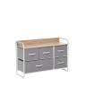 Комод Leset Ноа широкий, Каркас Белый, Светло-серый Белый Светло-серый