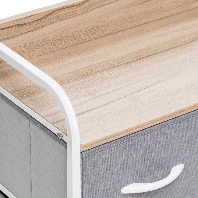 Комод Leset Ноа широкий, Каркас Белый, Светло-серый Белый Светло-серый