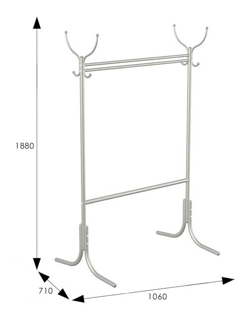 Вешалка напольная М 13 металлик