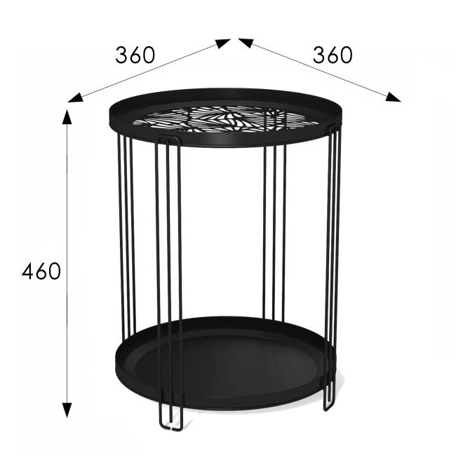 Столик журнальный SHT-CT82 чёрный муар Столик журнальный SHT-CT82 чёрный муар