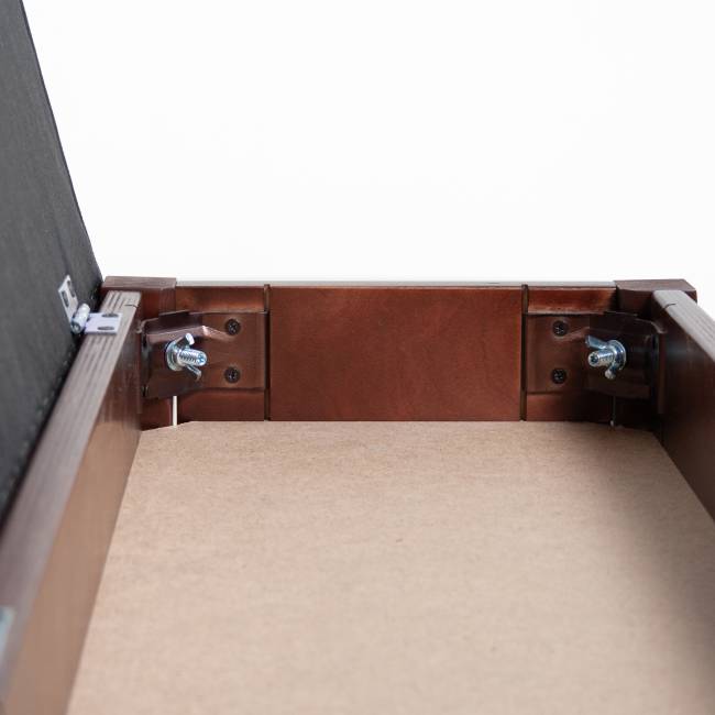 Банкетка Вивальди М с ящиком средне-коричневый, ткань полоса коричн.