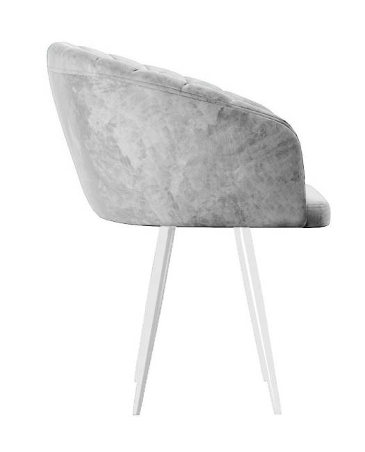 Стул DikLine 442 поворотный, M13 светло-серый, ножки белые Стул DikLine 442 поворотный, M13 светло-серый, ножки белые