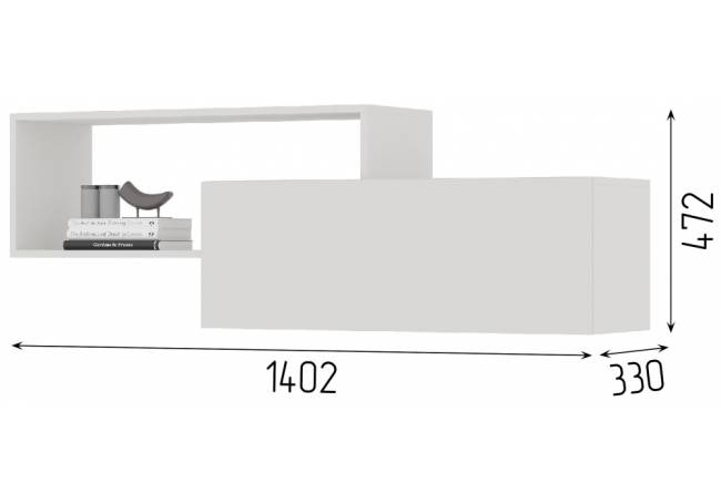 Шкаф Элла ПЛ 01 белый / белый