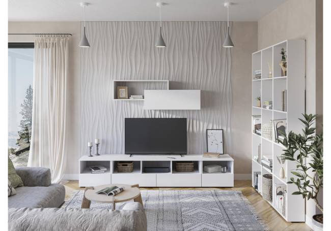 Шкаф Элла ПЛ 01 белый / белый