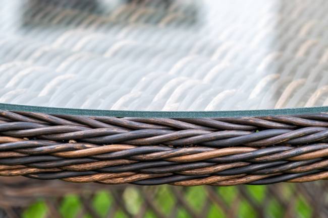 "Доппио" обеденная группа плетеная, цвет коричневый