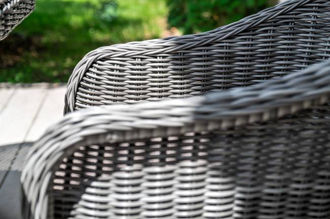 "Фредо" обеденная группа плетеная, цвет графит "Фредо" обеденная группа плетеная, цвет графит