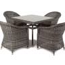 "Фредо" обеденная группа плетеная, цвет графит "Фредо" обеденная группа плетеная, цвет графит